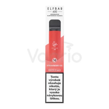 Elf Bar 600 elektronická cigareta - Chladivá jahoda (Strawberry Ice) 20mg