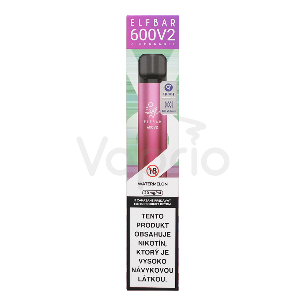 Elf Bar 600 V2 elektronická cigareta - Vodový melón (Watermelon) 20mg