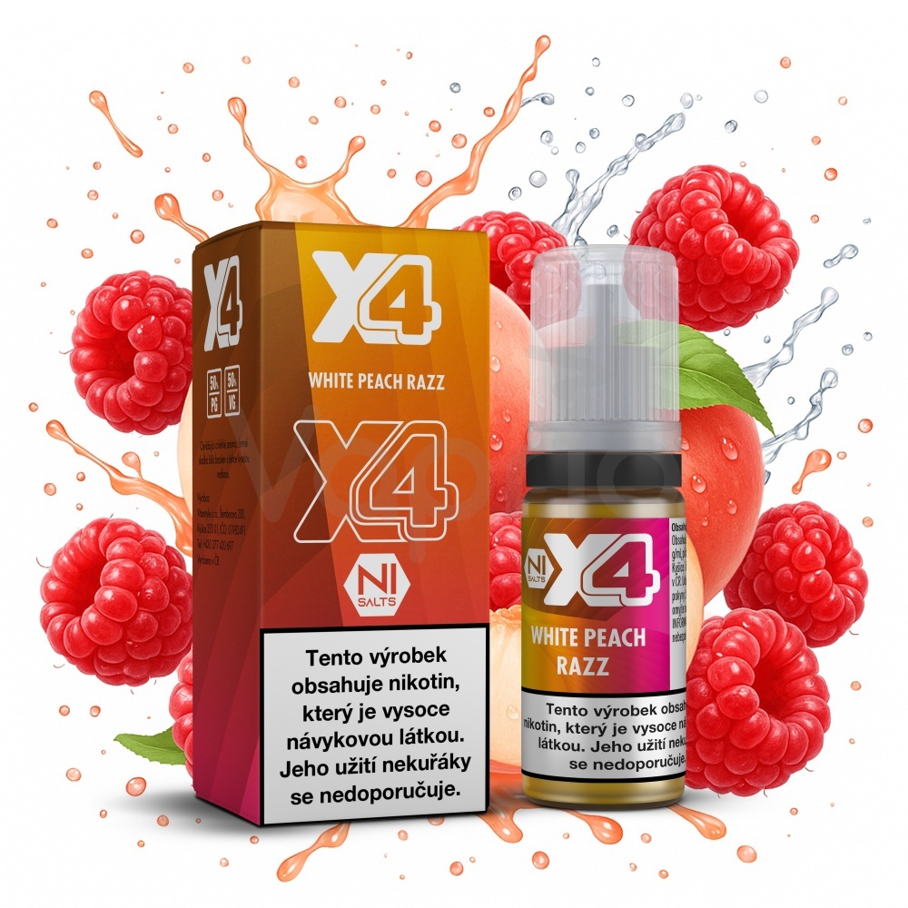 X4 Bar Juice - Broskev a malina (White Peach Razz)