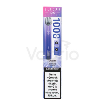 Elf Bar 1000 elektronická cigareta - Chladivá jahoda, malina a čerešňa (Strawberry Raspberry Cherry Ice) 20mg