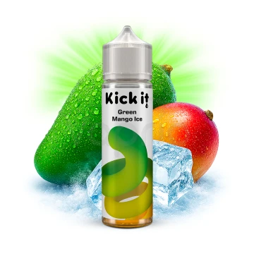 Kickit Chladivé zelené mango (Green Mango Ice) - Shake and Vape