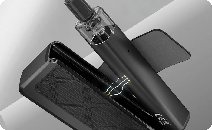 Připojení e-cigarety k pouzdru